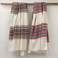 MUYA 手織ショール SIDAMOTHROW(ST-003)茶ボーダー￥12000→8400