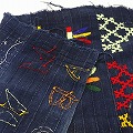 ドゴン藍染ねんねこ布 刺繍 _01 一点物