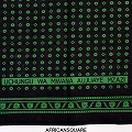 カンガ タンザニア製 中 UCHUNGU WA MWANA AUJUAYE MZAZI キストゥ 緑